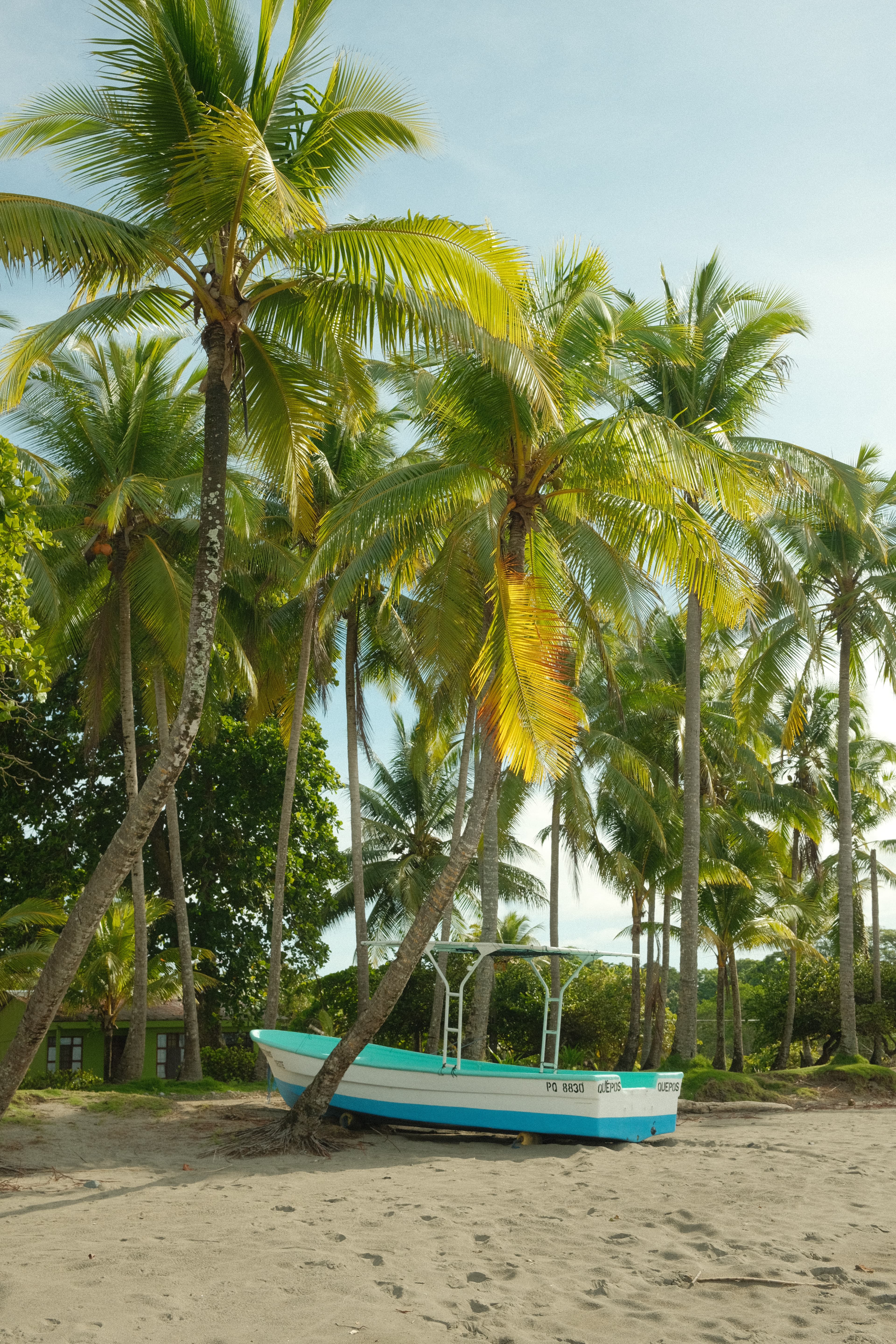 Beached boat in costa rica